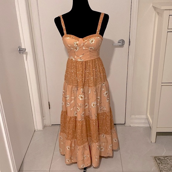Band of the free Dresses & Skirts - BAND OF THE FREE Maxi sleeveless dress with bustier in peach boho Size X-Small